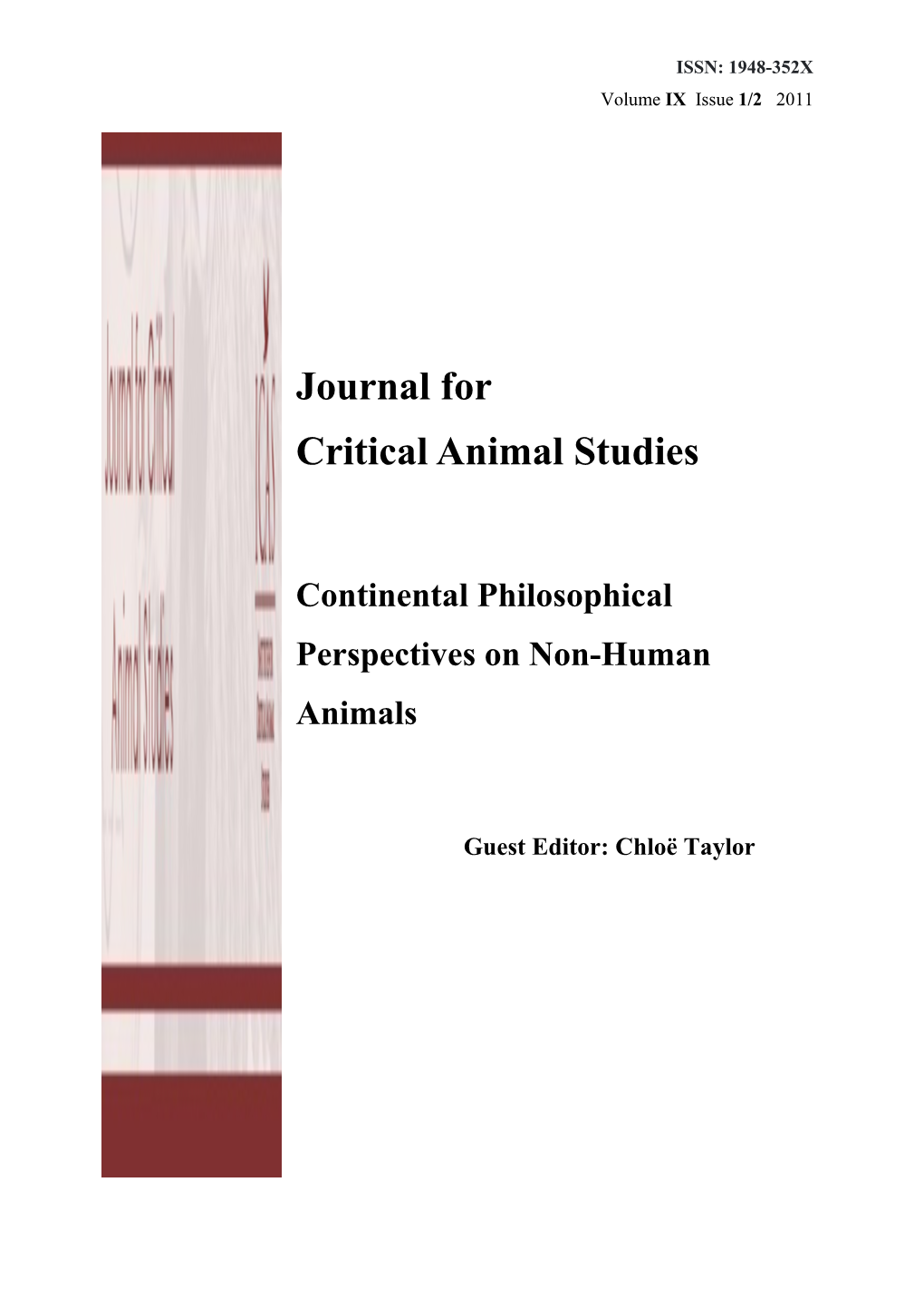 Continental Philosophical Perspectives on Non-Human Animals