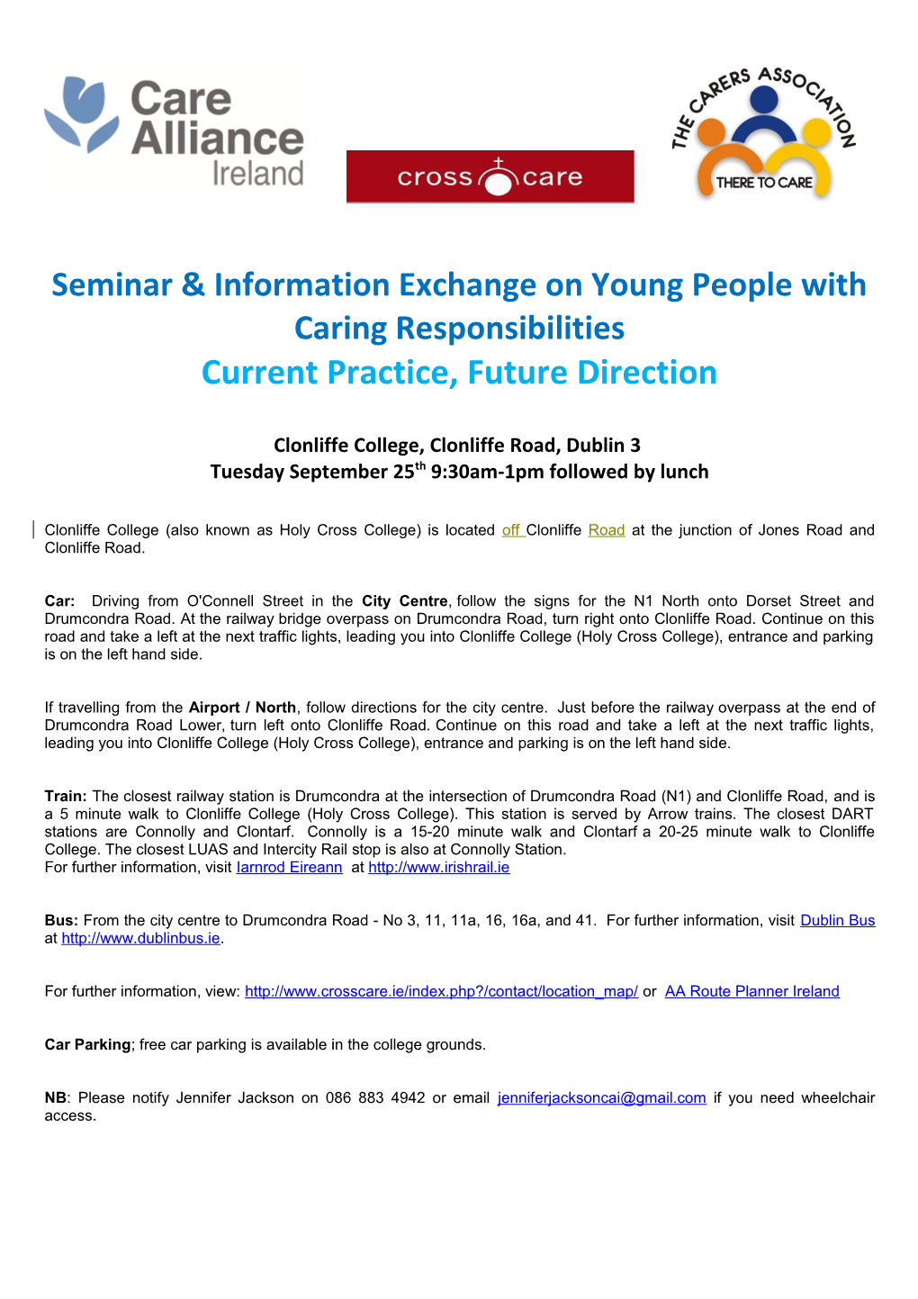 Seminar & Information Exchange on Young People with Caring Responsibilities