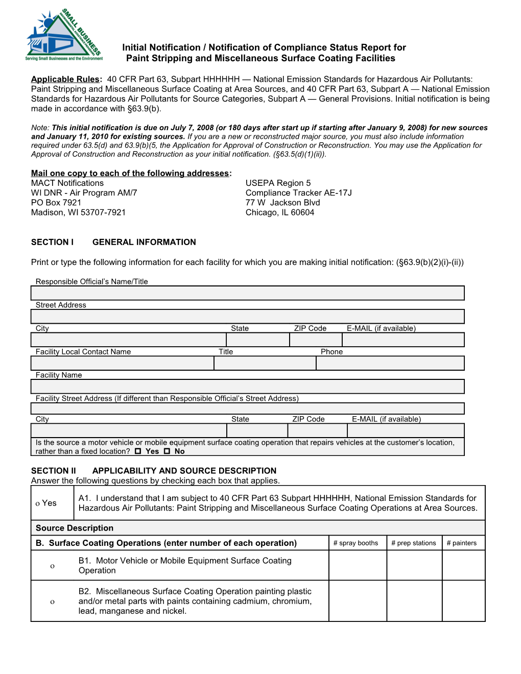 Semiannual Compliance Status Notification Report