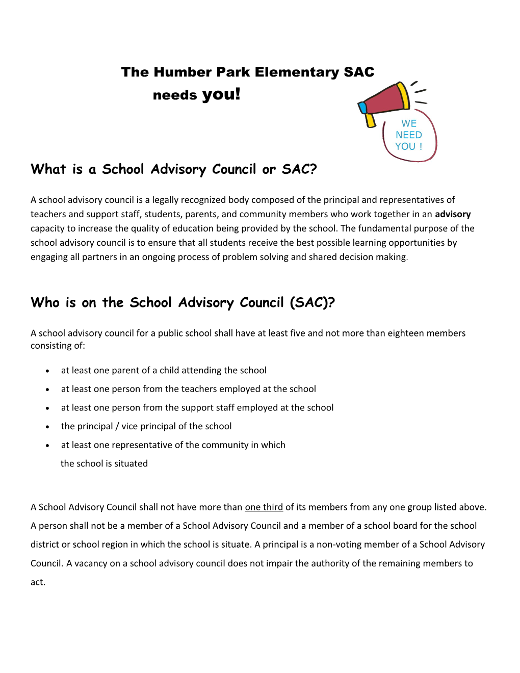 What Is a School Advisory Council Or SAC?