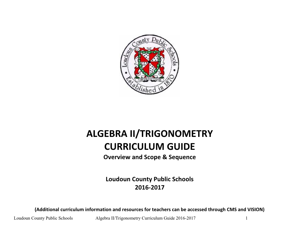 Algebra II/Trigonometry