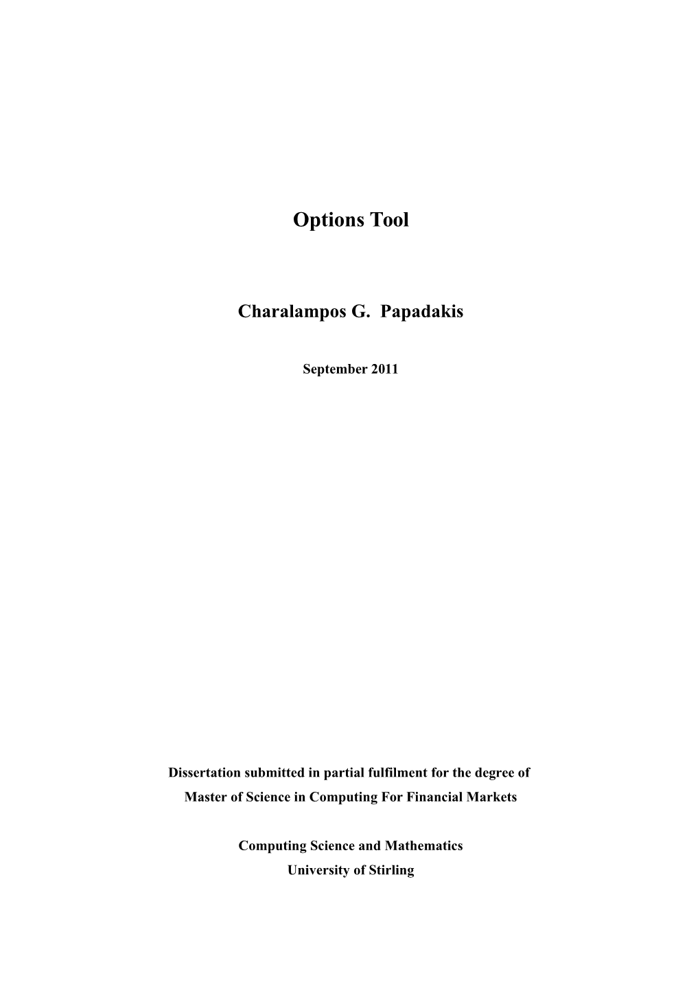 Sample Dissertation Format