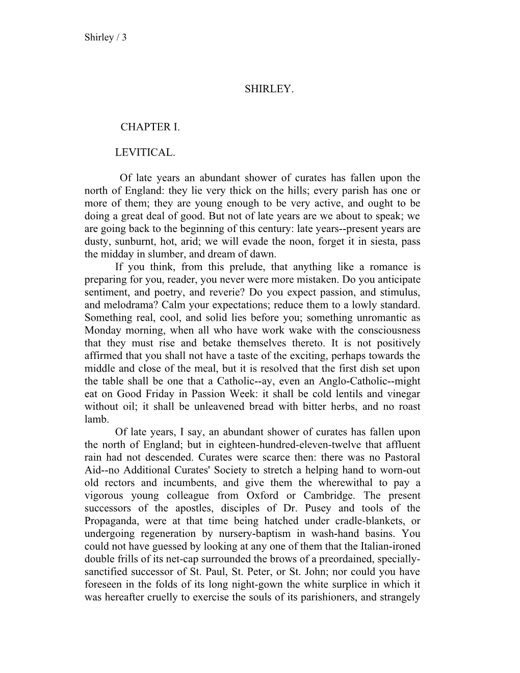 The Project Gutenberg Ebook of Shirley, by Charlotte Brontë