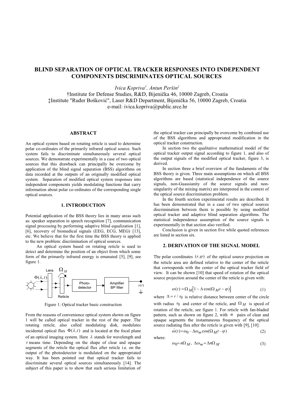Analytical Solution of the Two Sources Separation Problem by Using Fourth-Order Cross-Cumulants