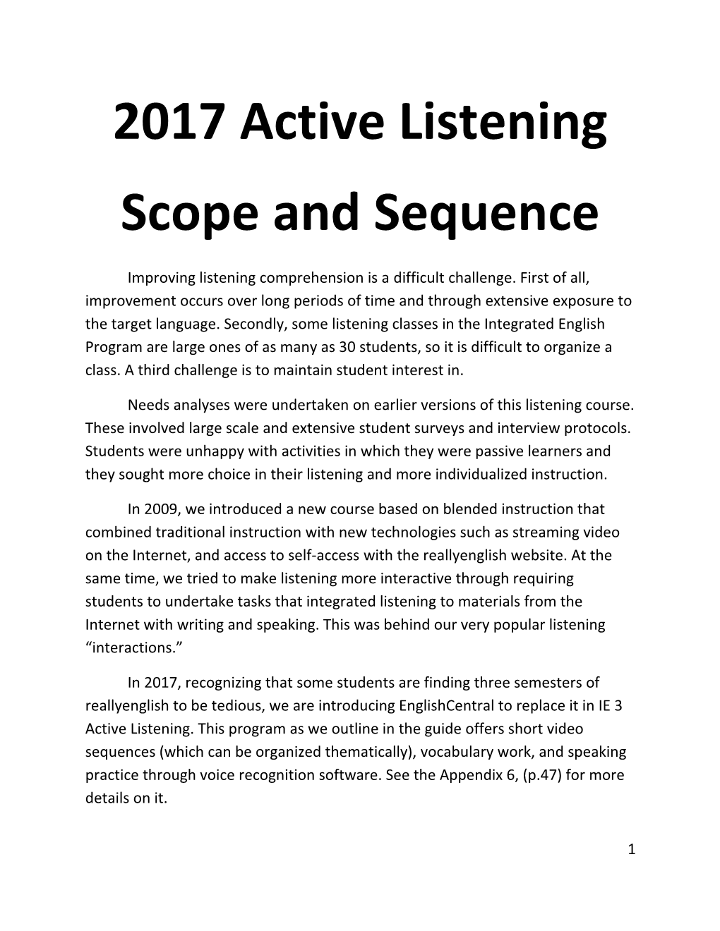 2017 Active Listening