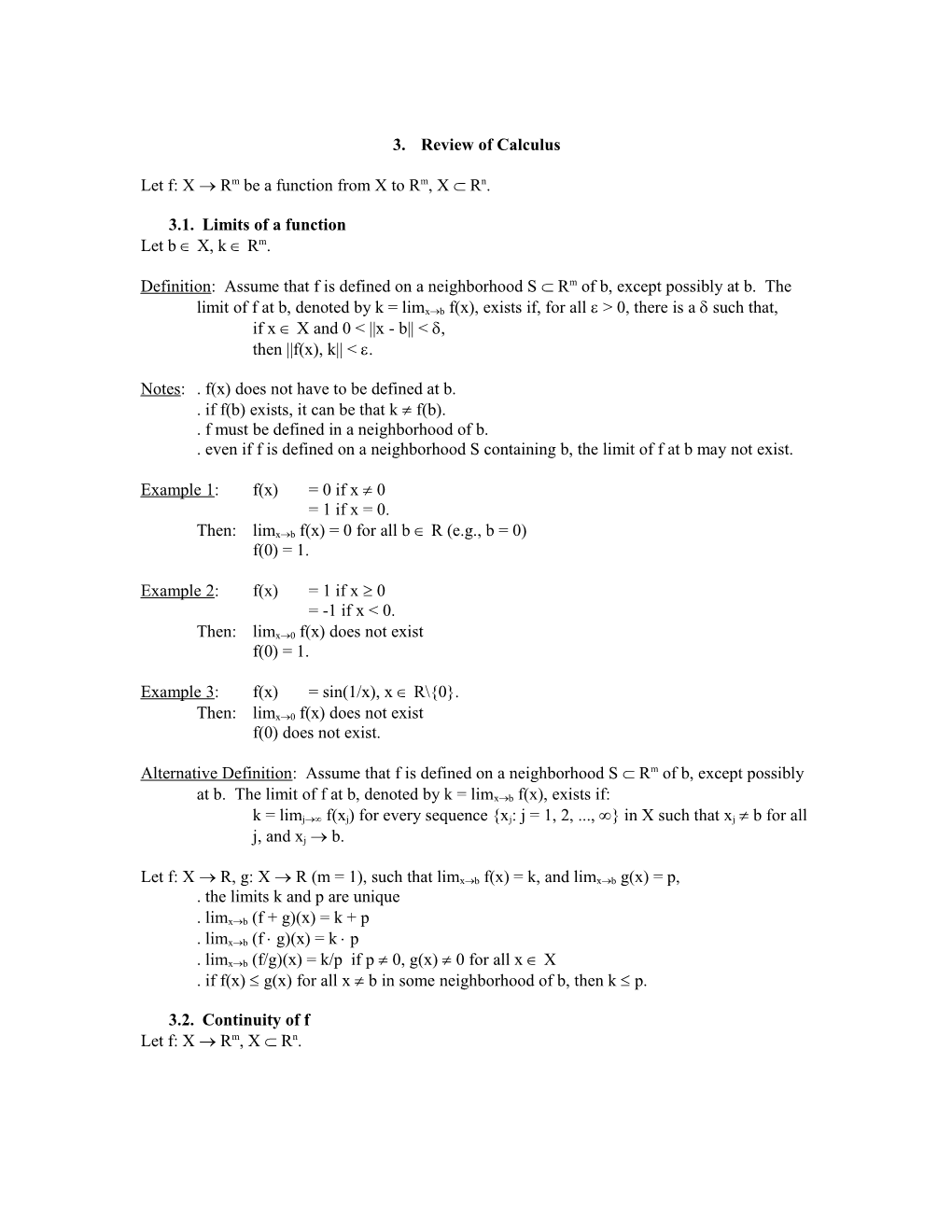 3.Review of Calculus