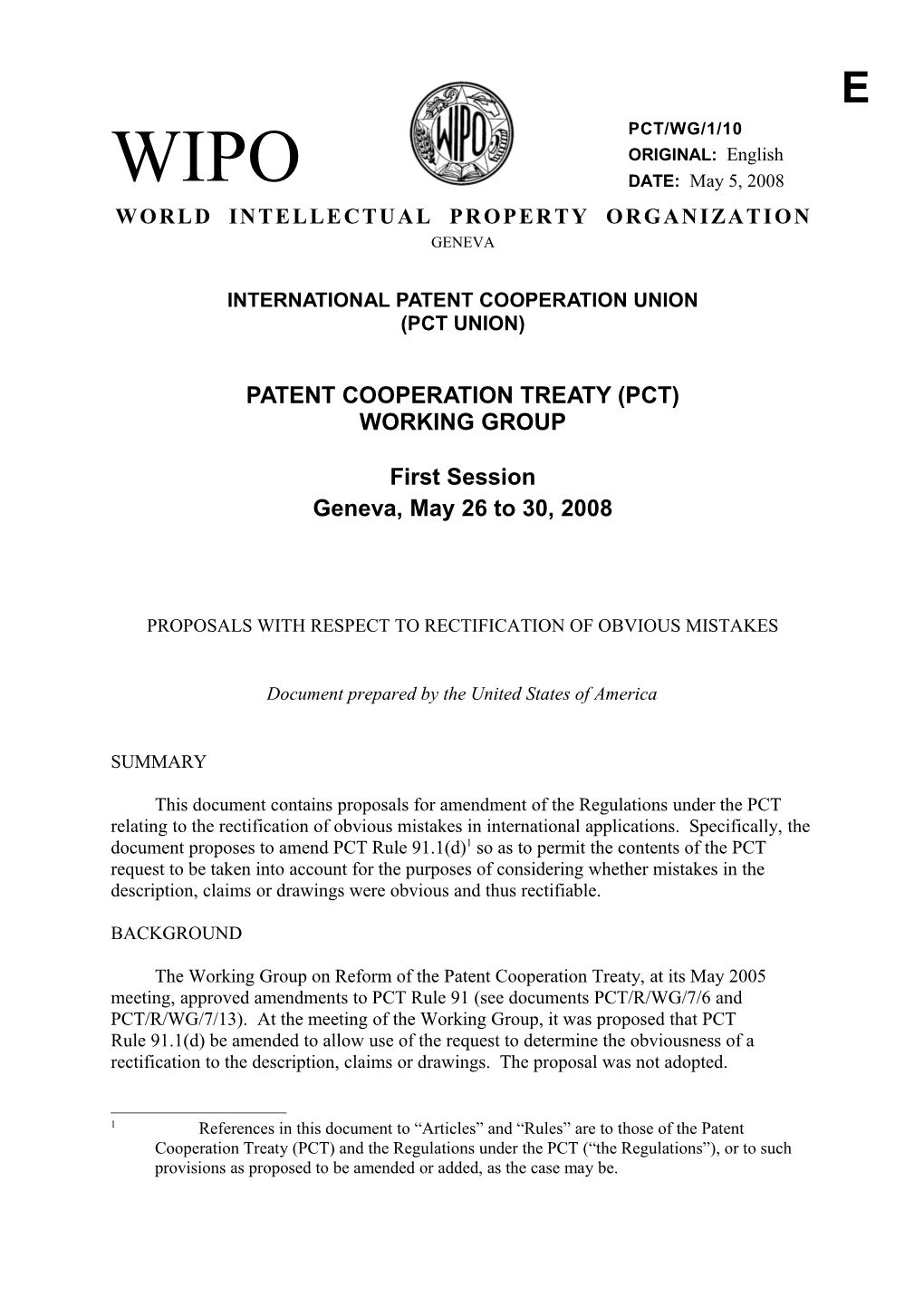 International Patent Cooperation Union (PCT UNION) s6
