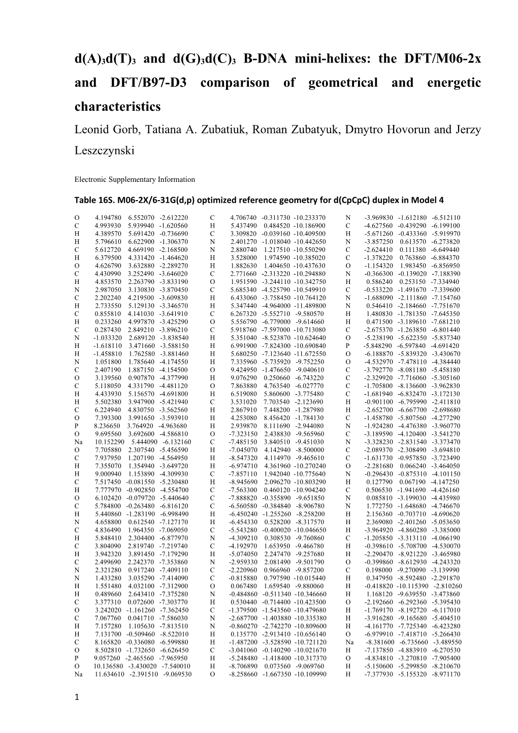 D(A)3D(T)3 and D(G)3D(C)3 B-DNA Mini-Helixes: the DFT/M06-2X and DFT/B97-D3 Comparison