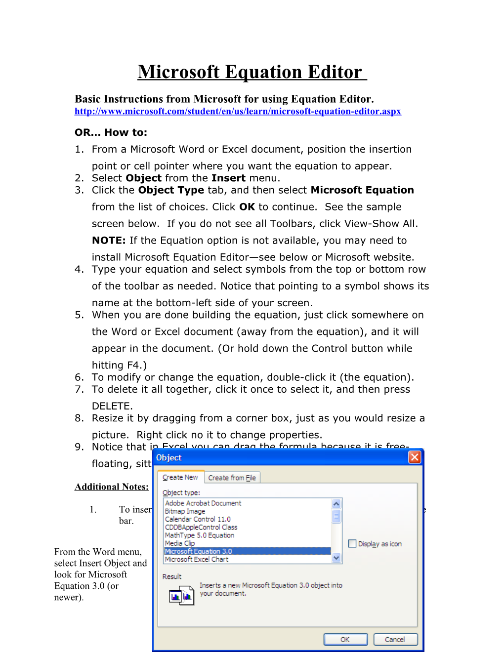 Microsoft Equation Editor 3