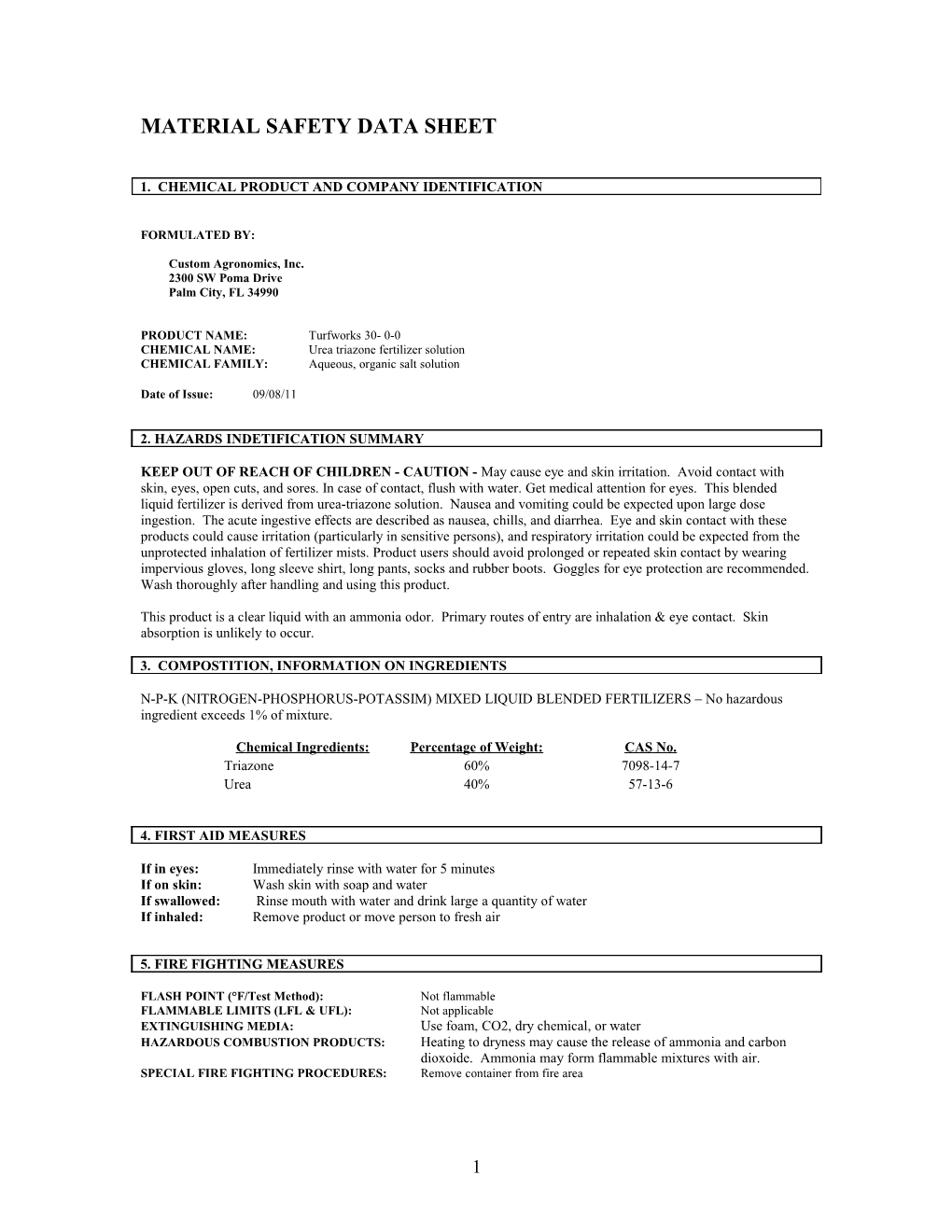 Material Safety Data Sheet s48