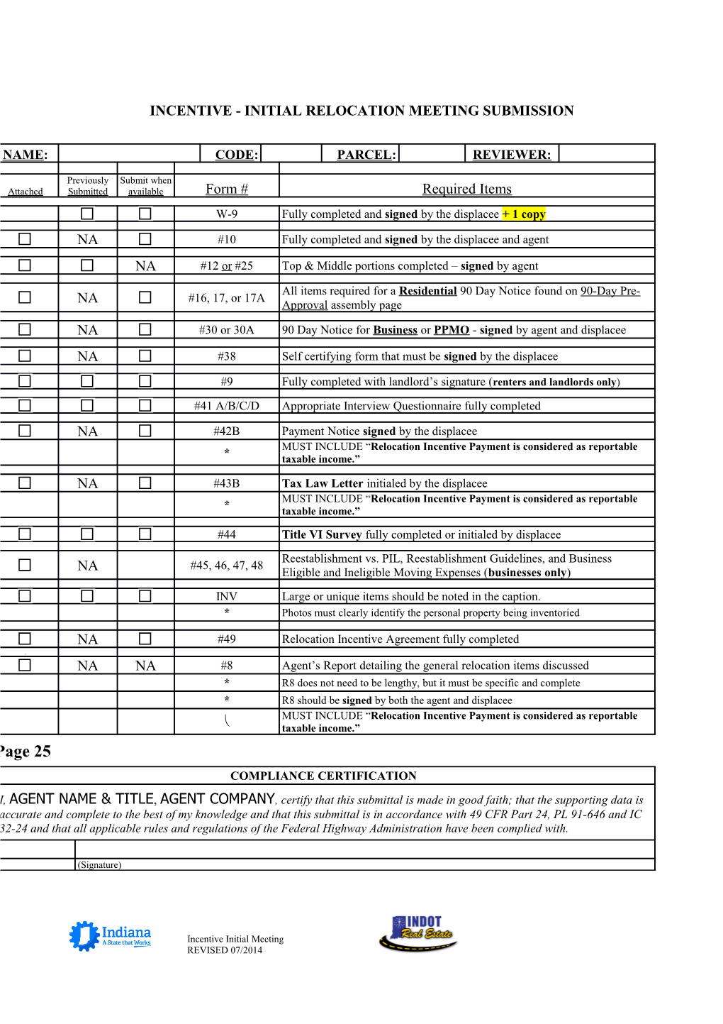 Residential 90 Day Notice Pre-Approval