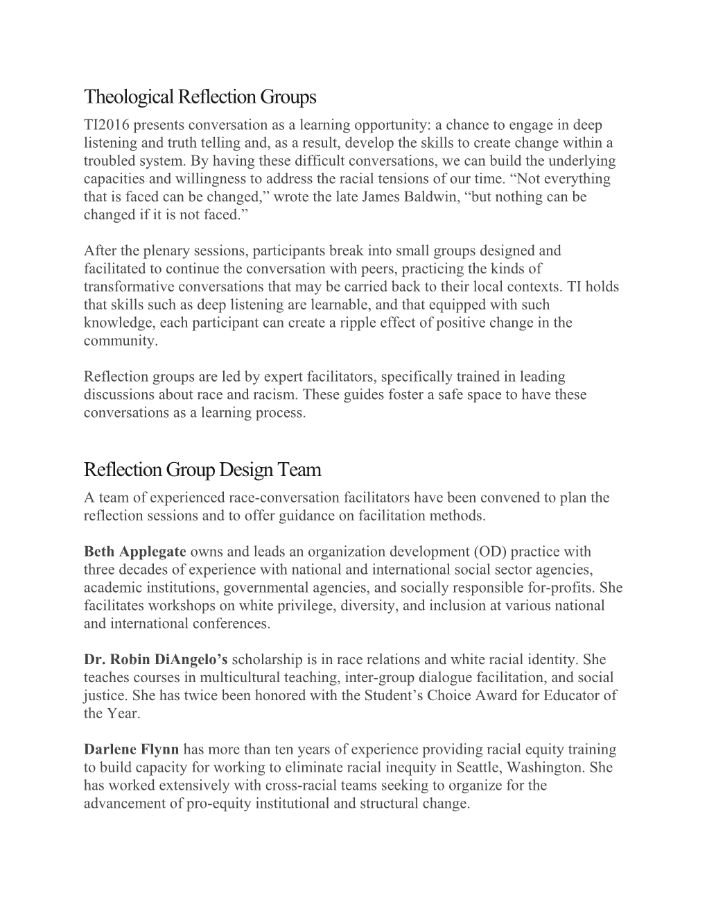 Theological Reflection Groups