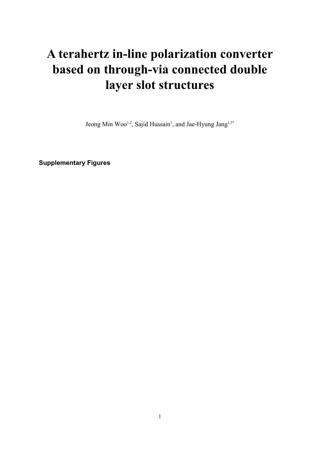 A Terahertz In-Line Polarization Converter Based on Through-Via Connected Double Layer