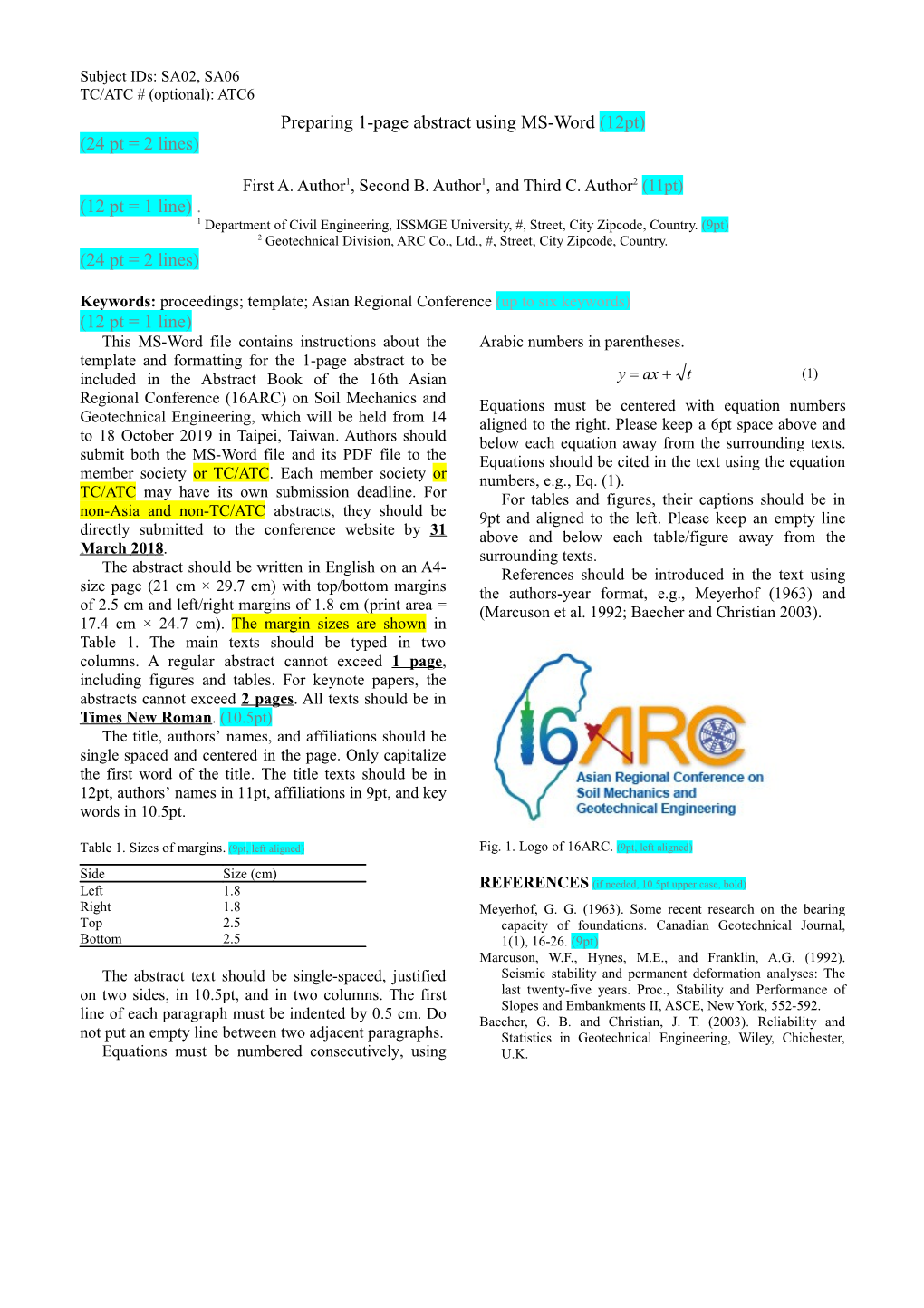 Preparing Camera Ready Copy for a Laser Printer Using Ms Word