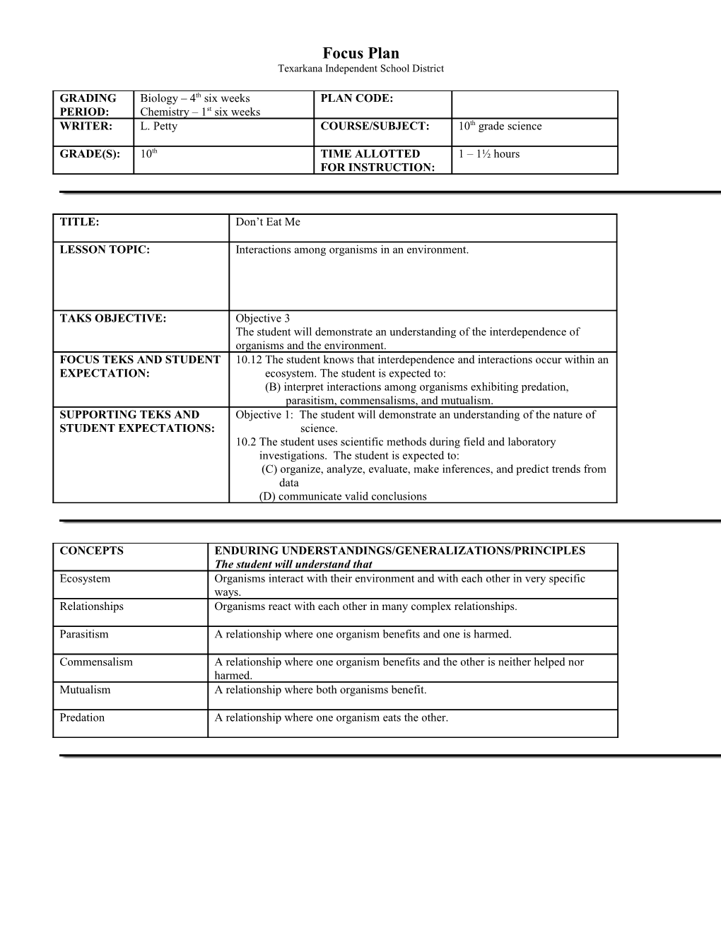 Texarkana Independent School District s2