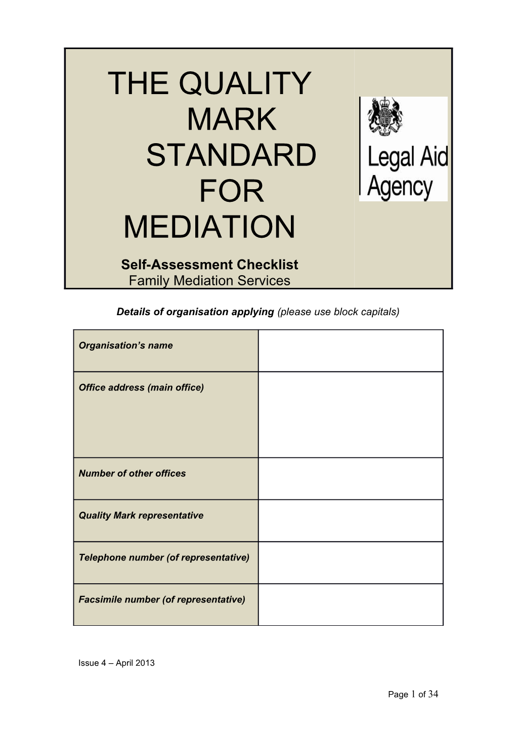 The Mediation Quality Mark