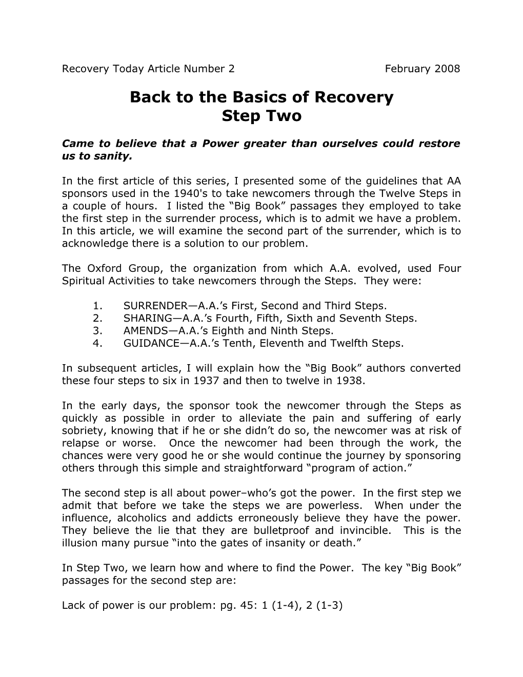 Recovery Today Article Number 2