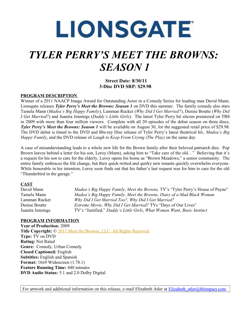 Tyler Perry S MEET the BROWNS