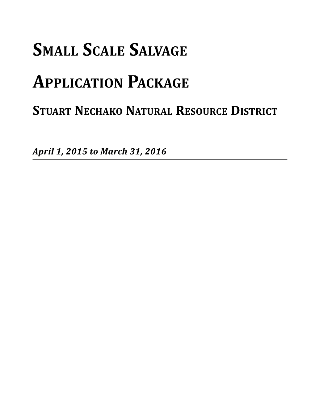 Small Scale Salvage Registration Form 4