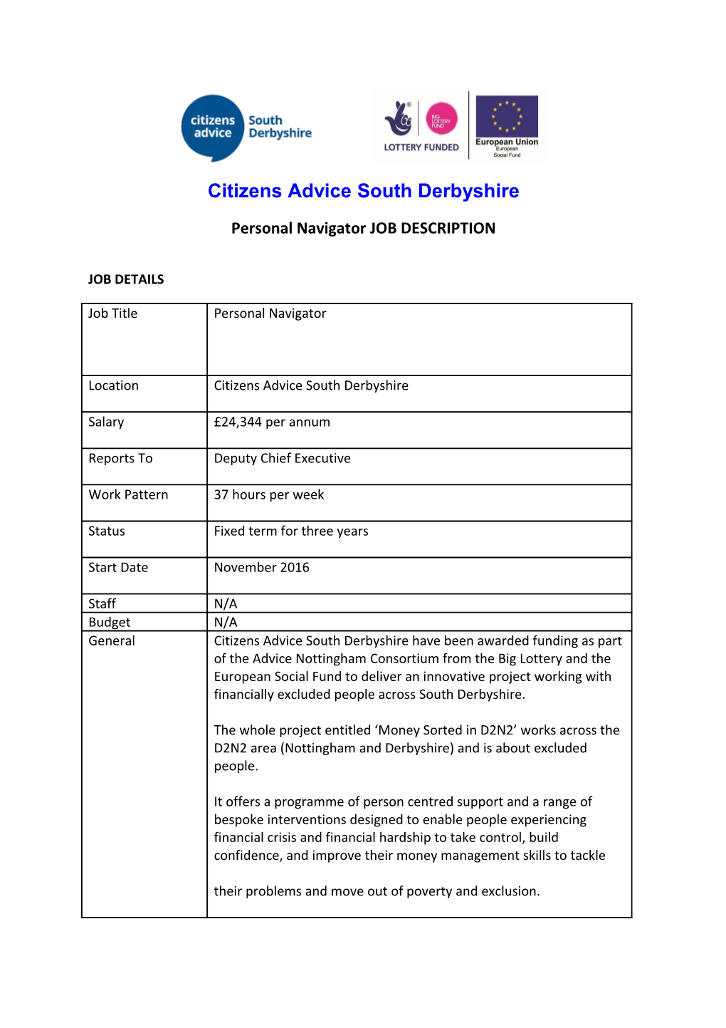 Citizens Advice South Derbyshire