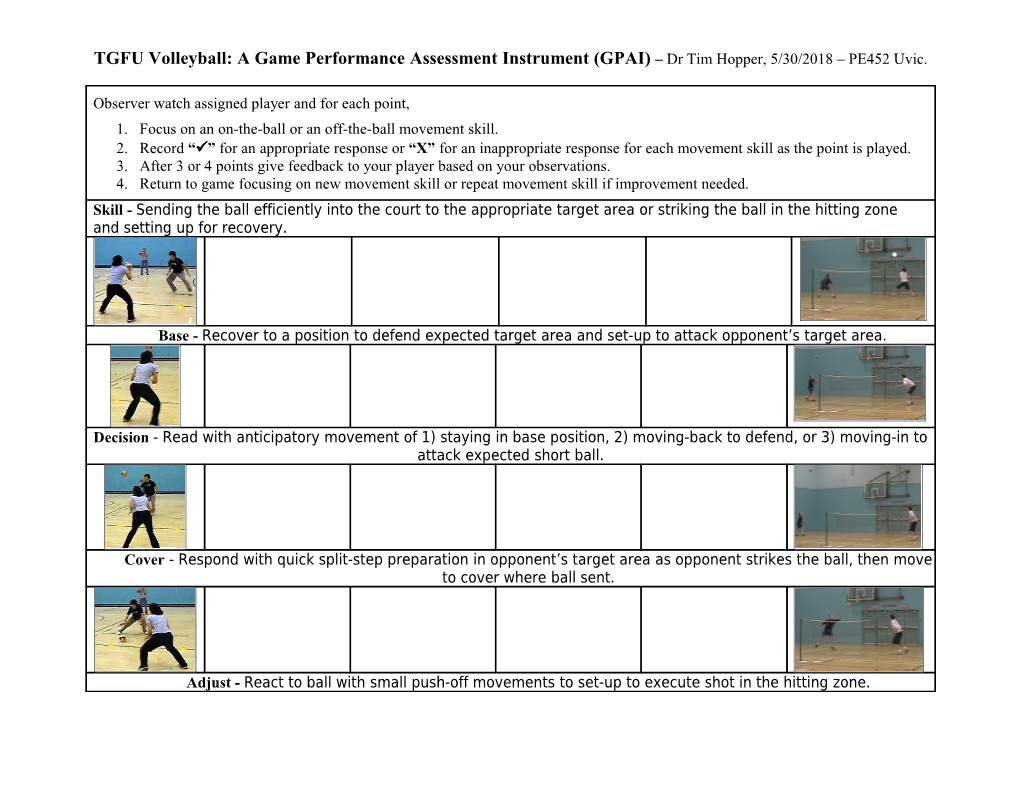 A Game Performance Assessment Instrument (GPAI)