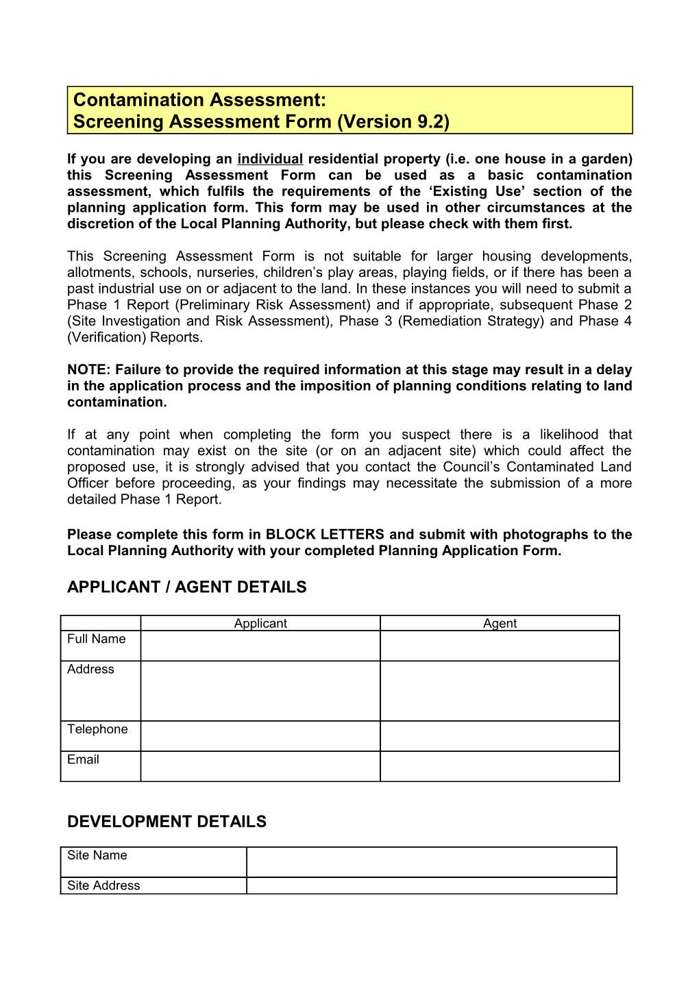 The Investigation, Assessment and Clean-Up of Land Contamination