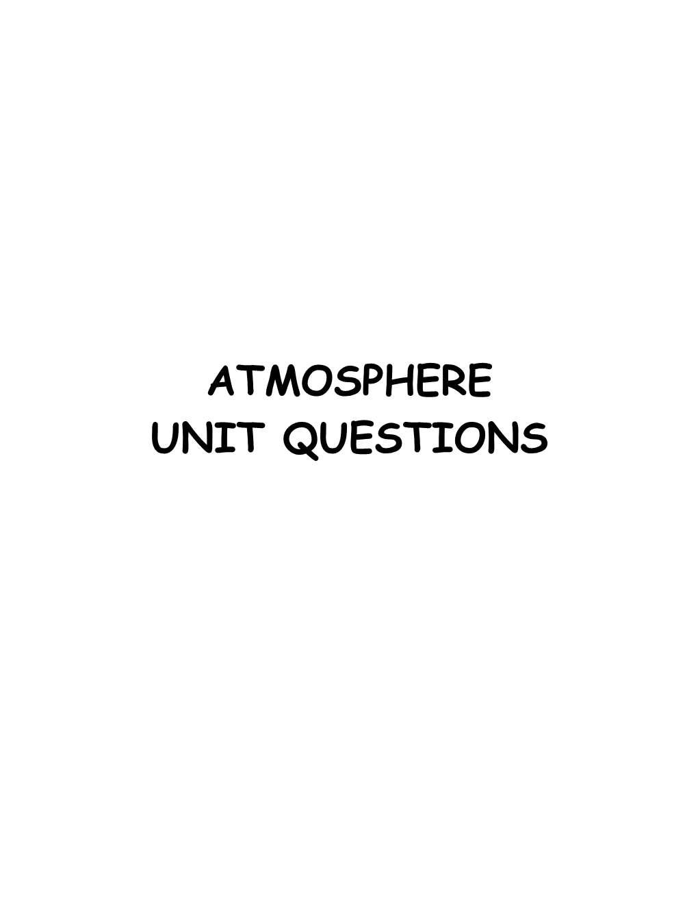 Unit Atmosphere