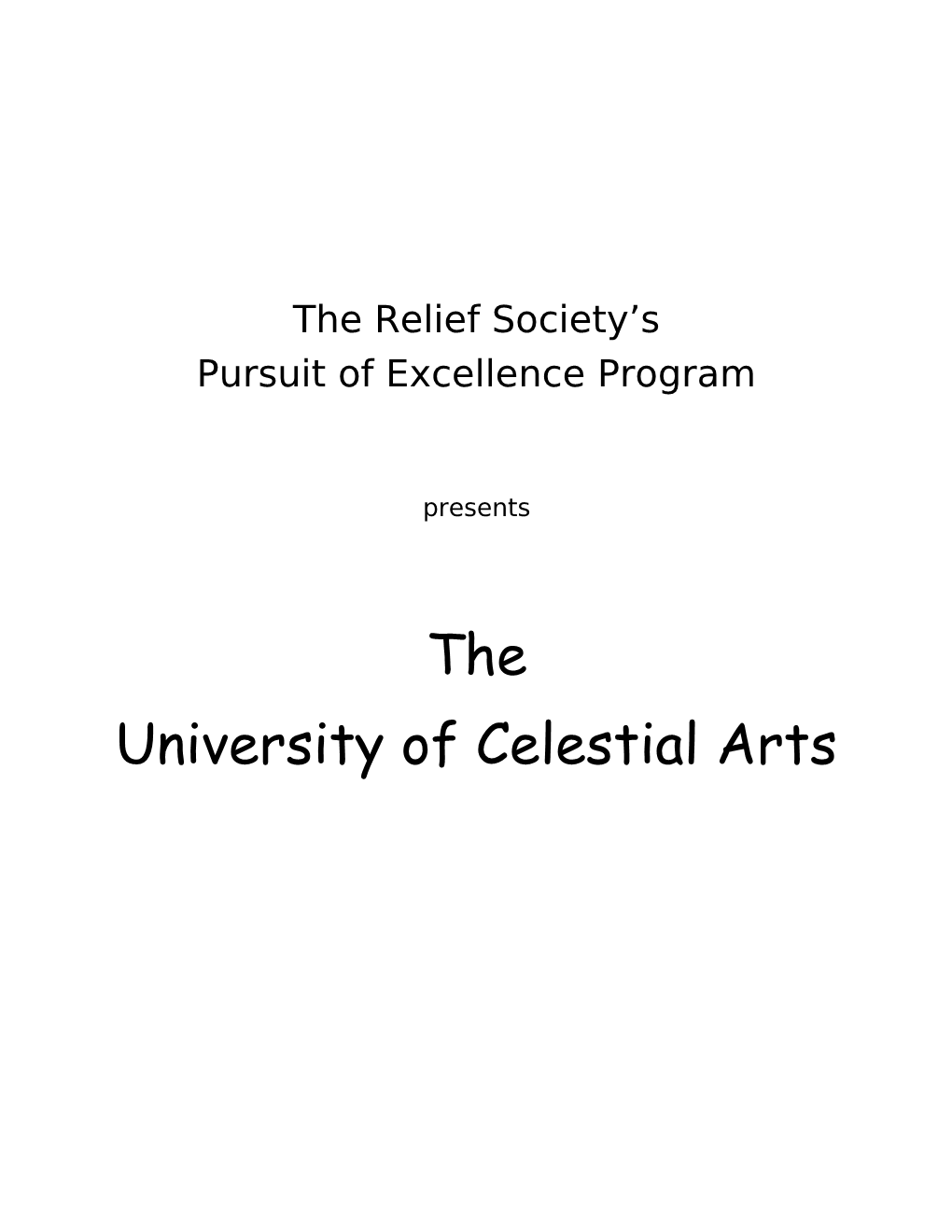 The Relief Society S