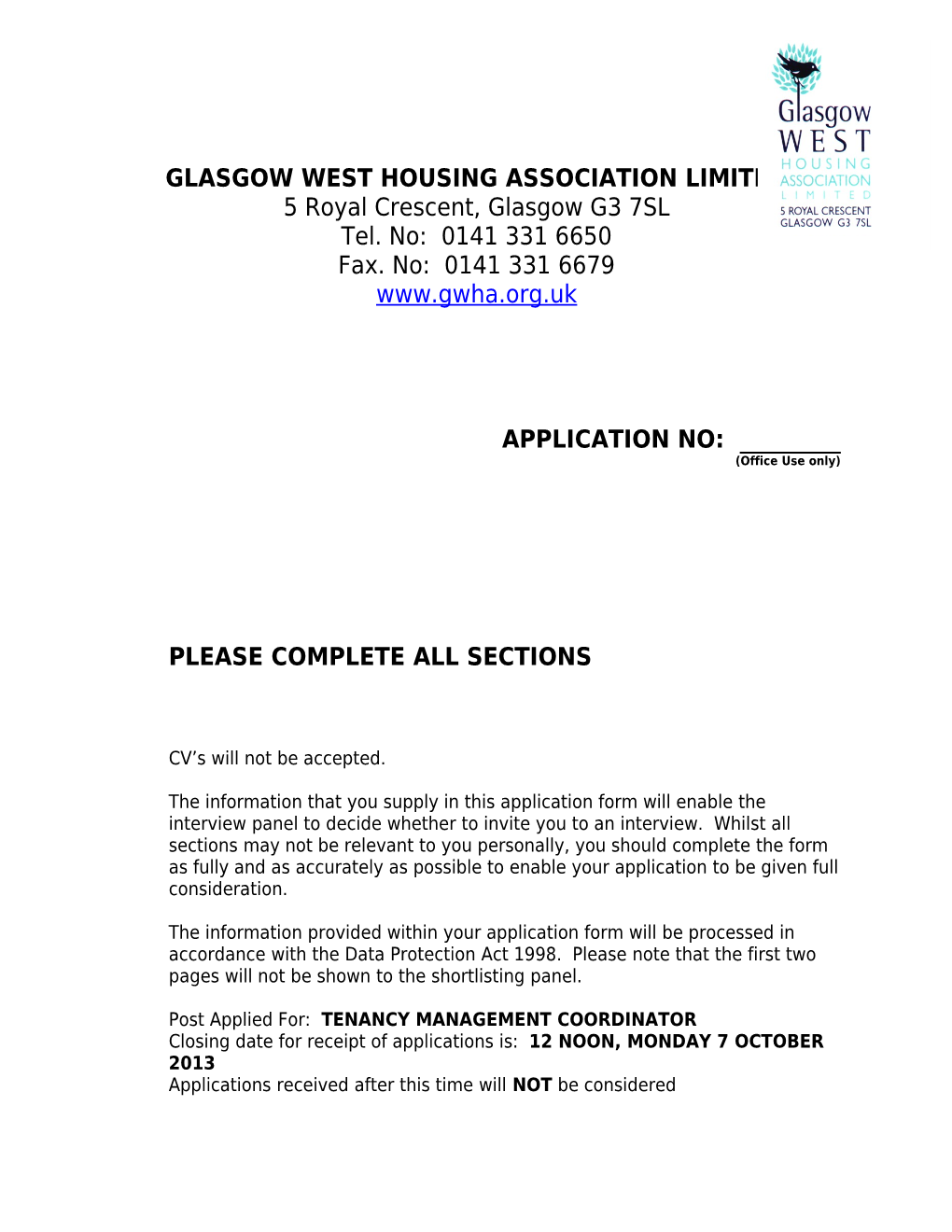 Glasgow West Housing Association Limited