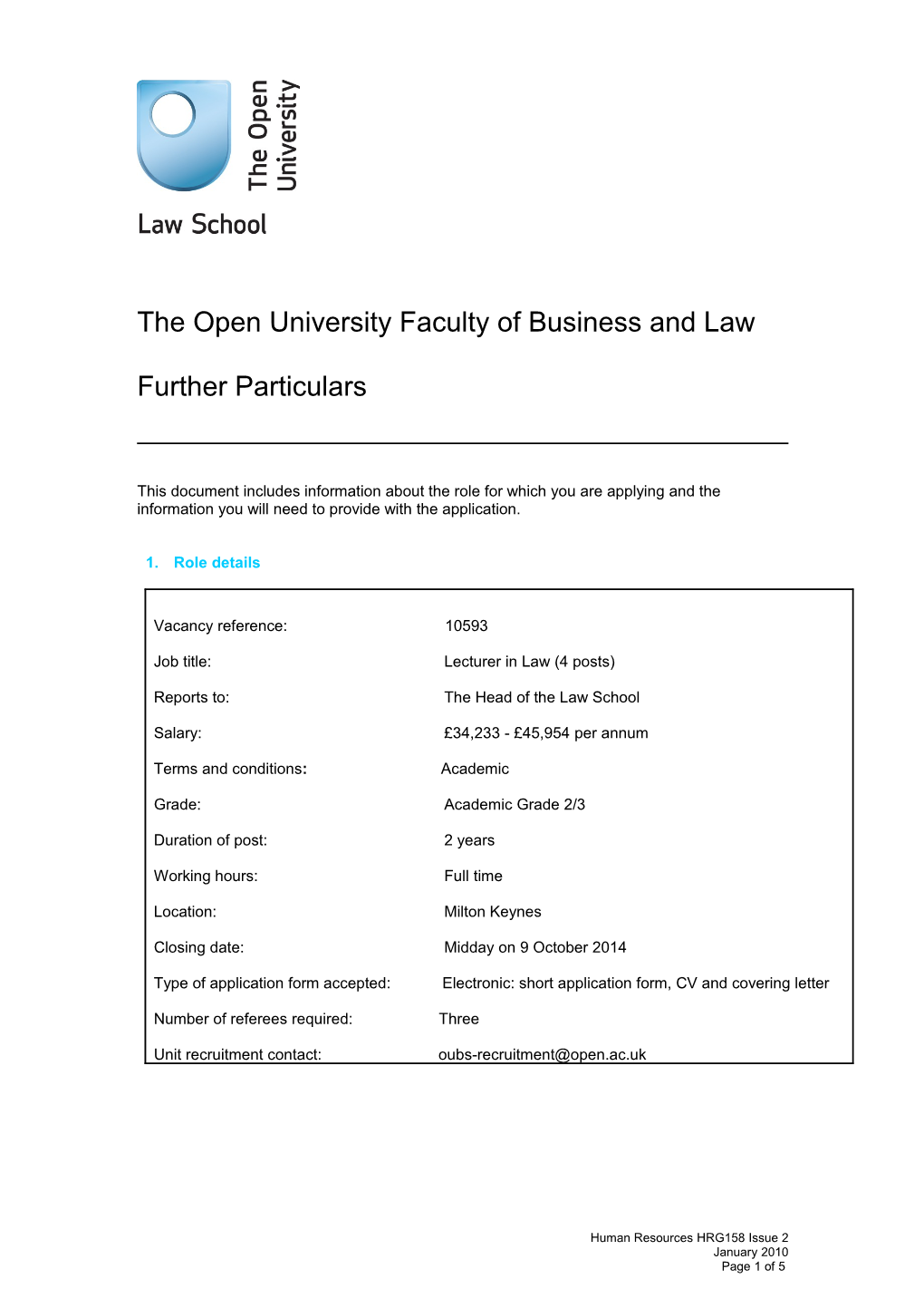 The Open University Faculty of Business and Law