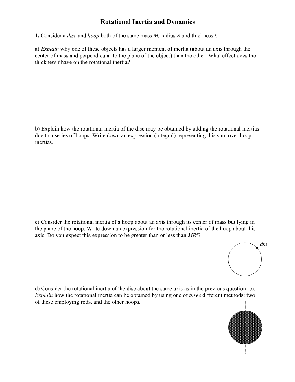 Rotational Inertia and Dynamics