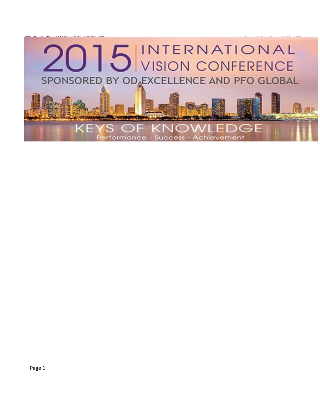 We Would Liketoshare with You Whatyoucanexpectat the 2015 Internationalvisionconference