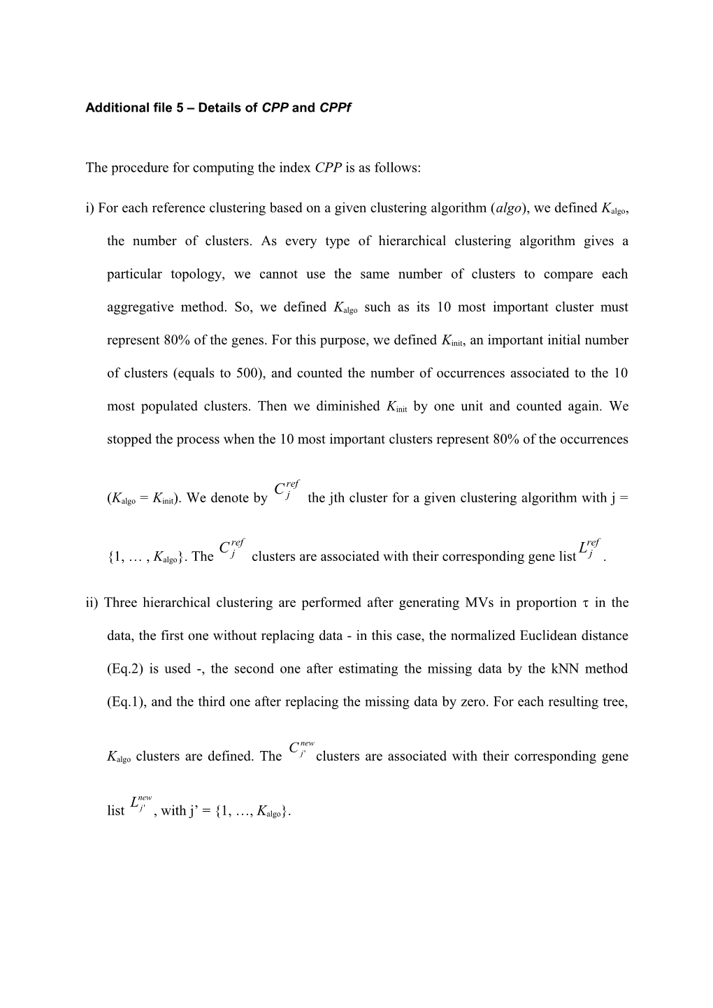 Additional File 5 Details of CPP and Cppf