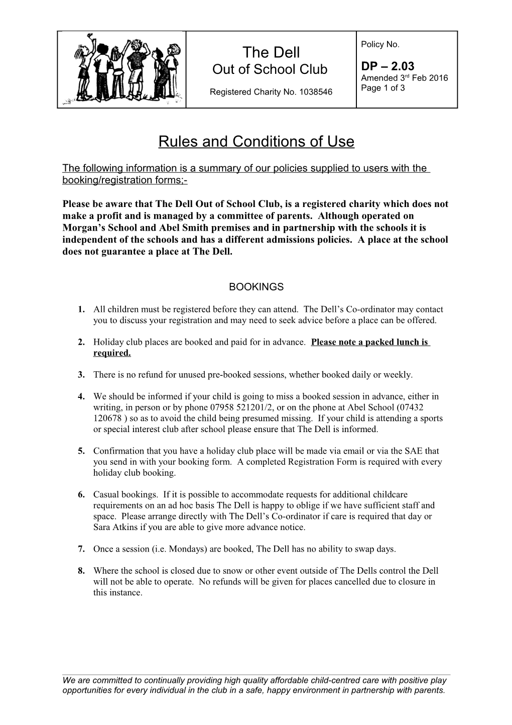 Rules and Conditions of Use