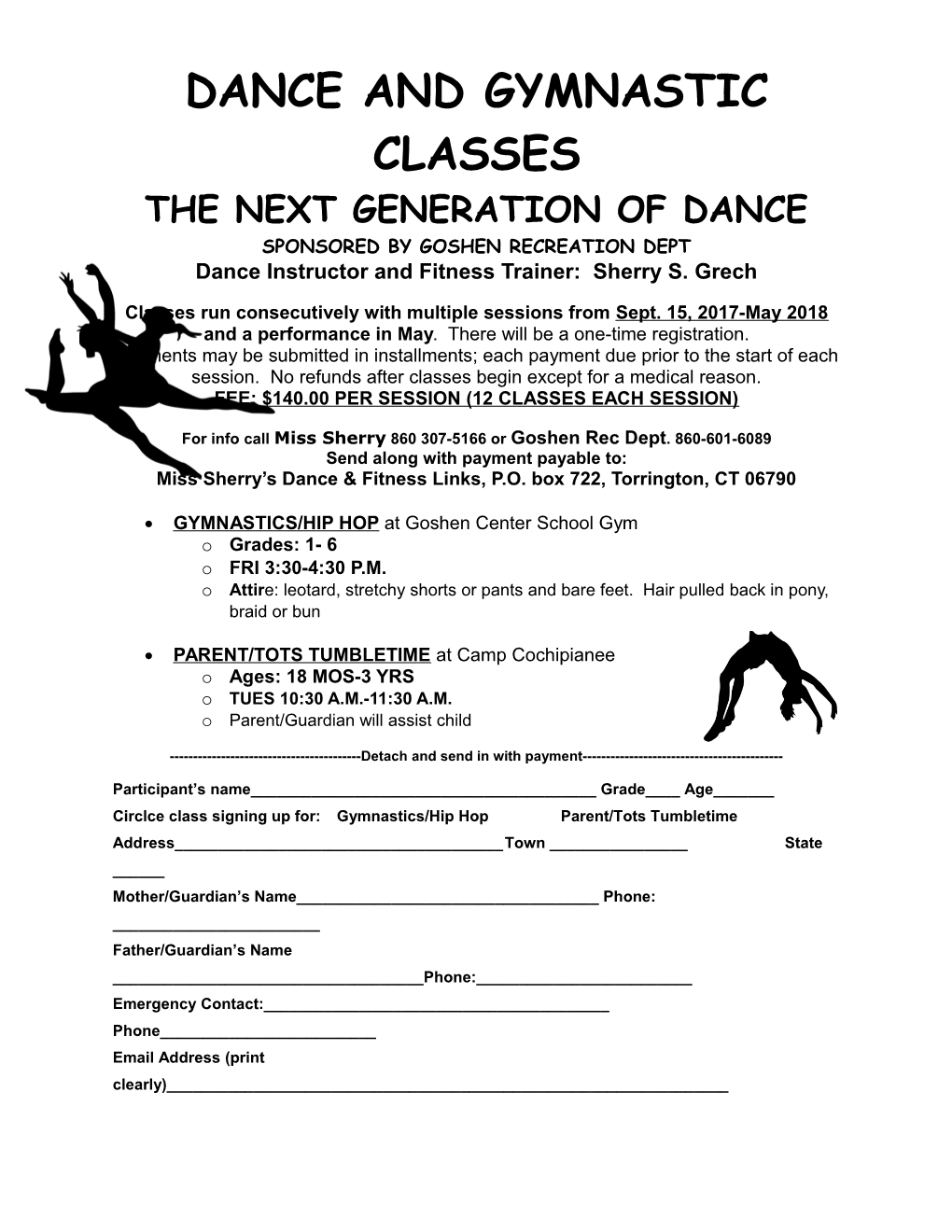 2009 Summer Dance and Gymnastic Classes