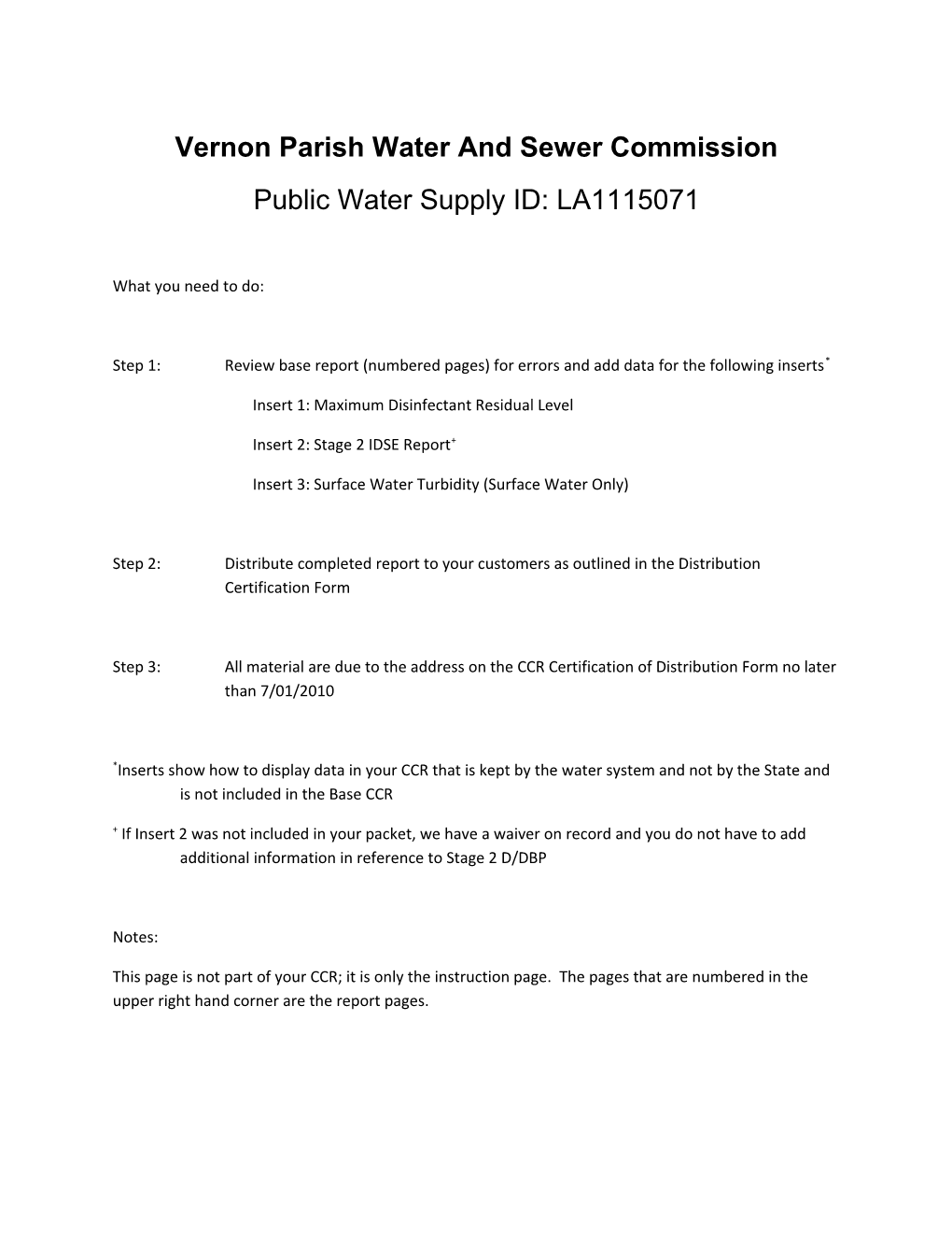 Vernon Parish Water and Sewer Commission
