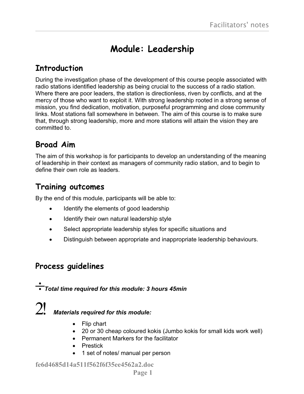 Module: Leadership