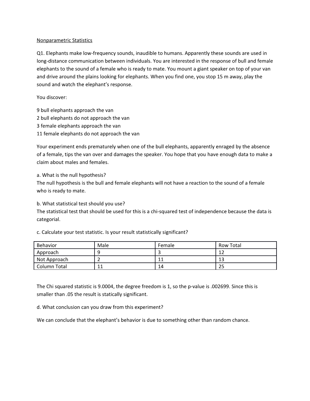 Nonparametric Statistics