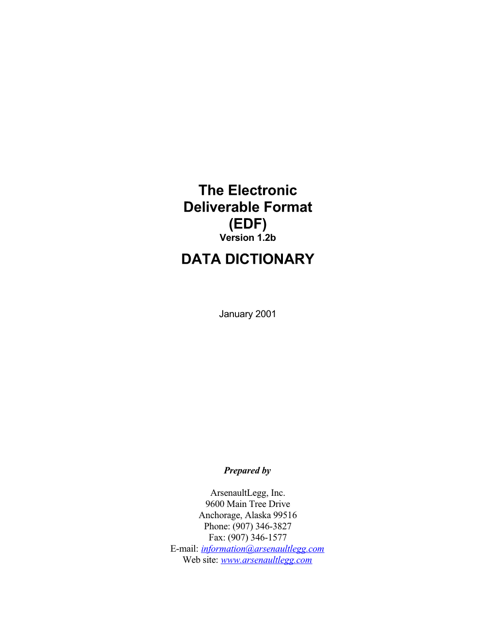 EDF 1.2B Data Dictionary January 2001