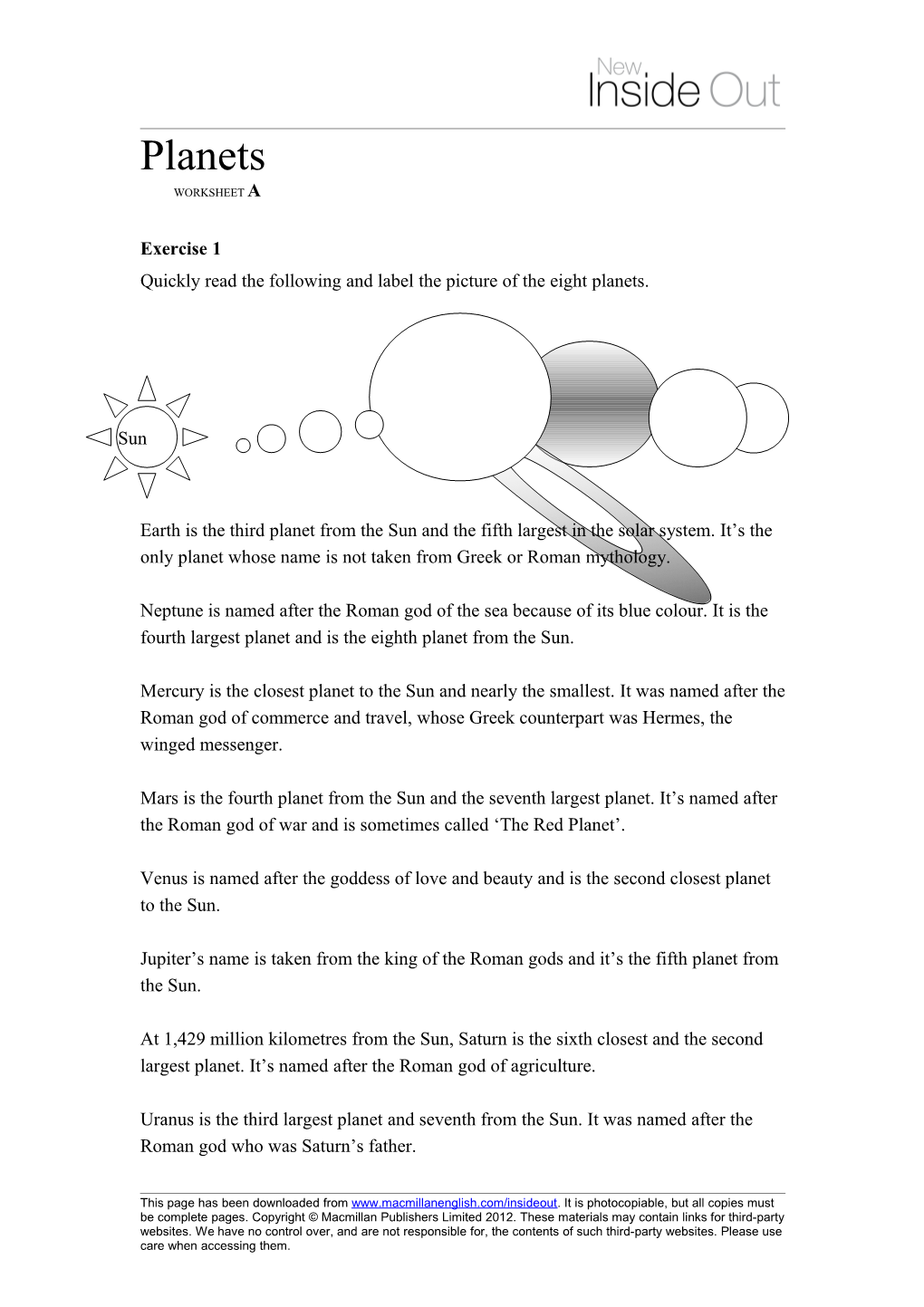 A Royal Celebration WORKSHEET A