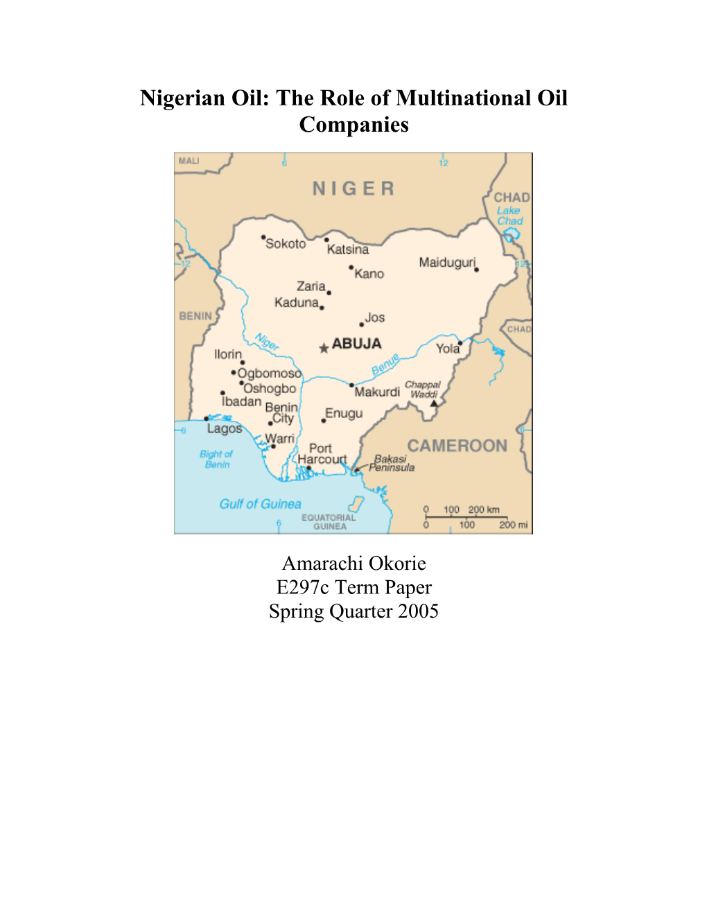 Nigerian Oil: the Role of Multinational Oil Companies