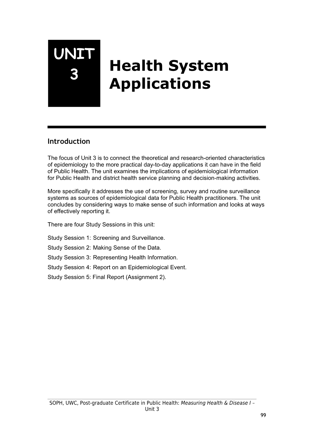 Health System Applications