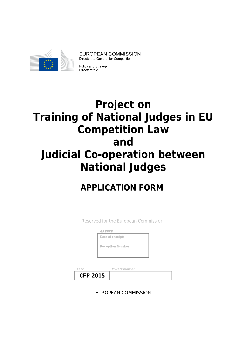 Training of National Judges in EU Competition Law