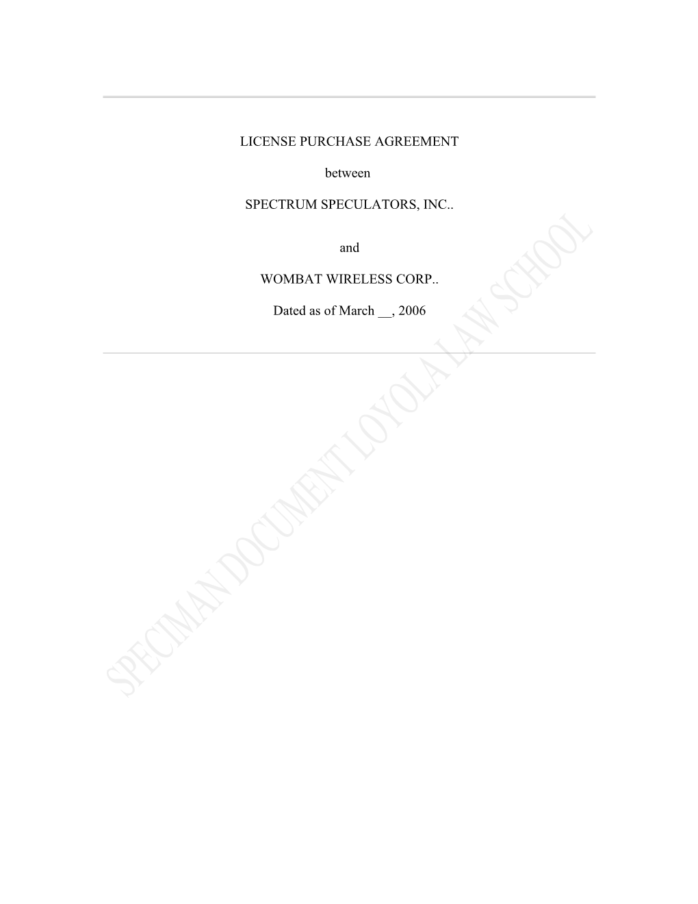 License Purchase Agreement