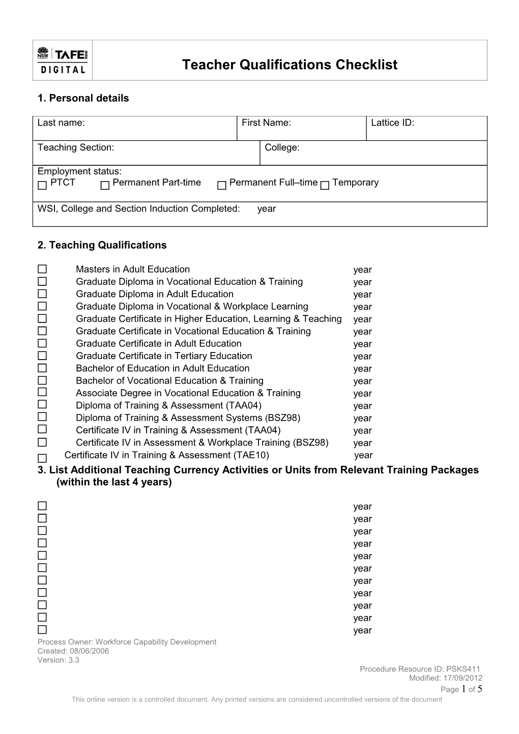 Certificate IV in Training & Assessment (TAE10) Year