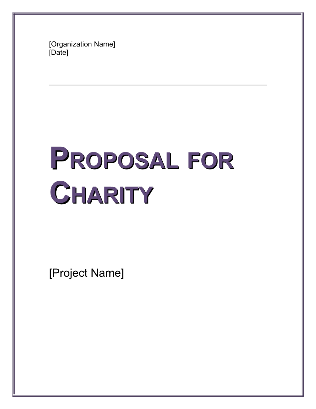 Proposal for Charity