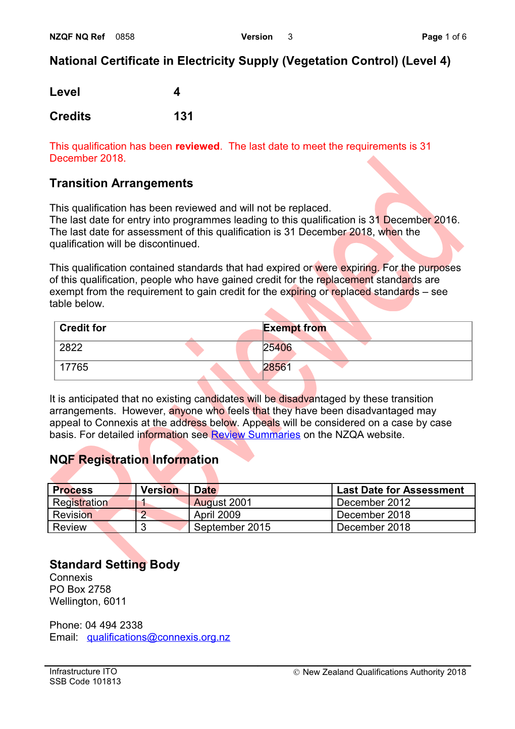 0858 National Certificate in Electricity Supply (Vegetation Control) (Level 4)