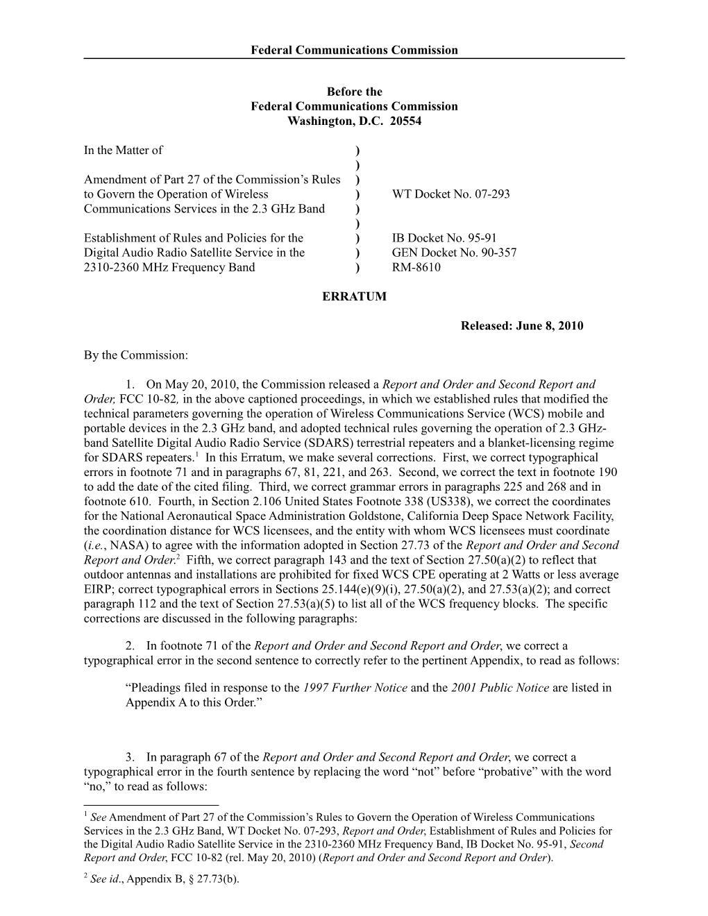 Federal Communications Commission s34