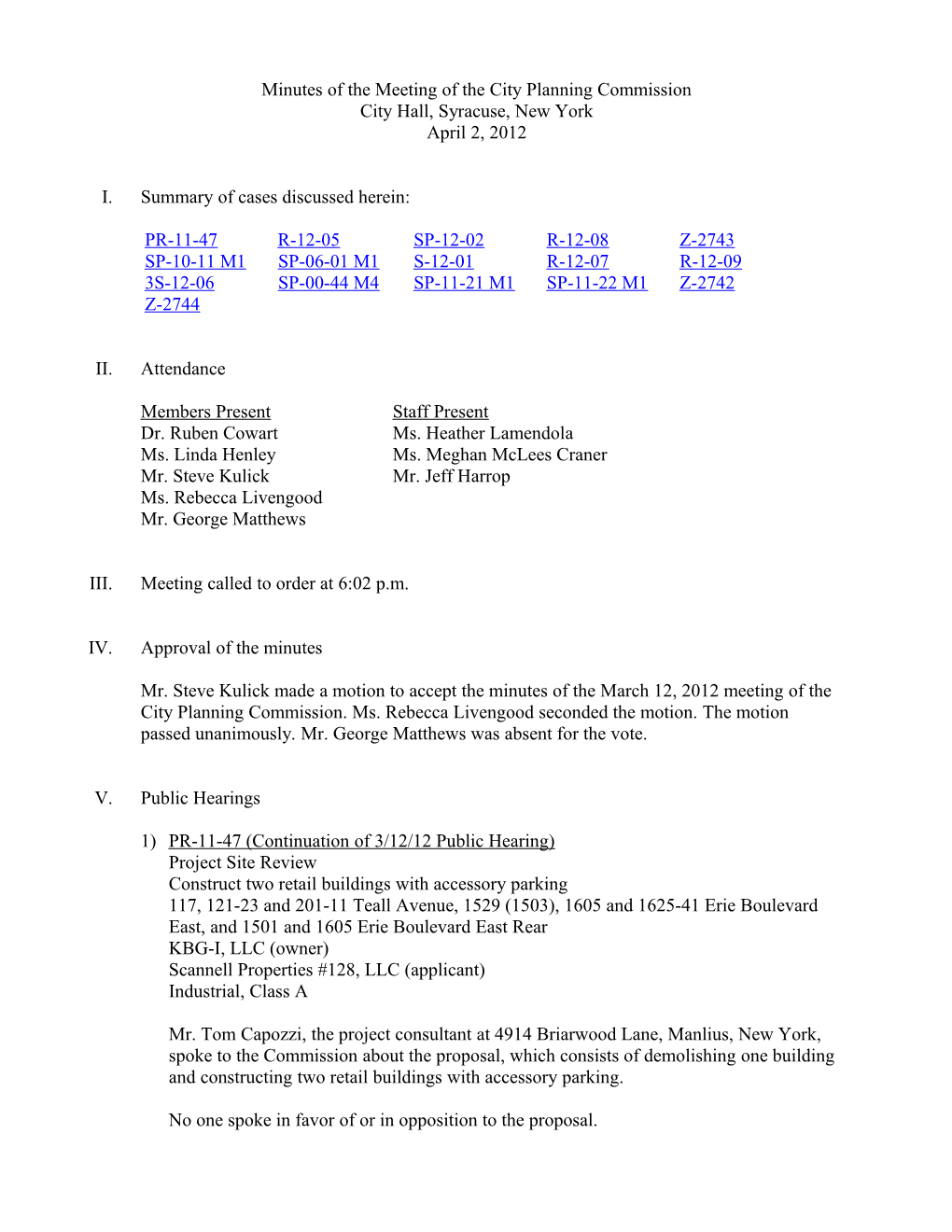 Agenda of the Meeting of Thecity Planning Commission s2