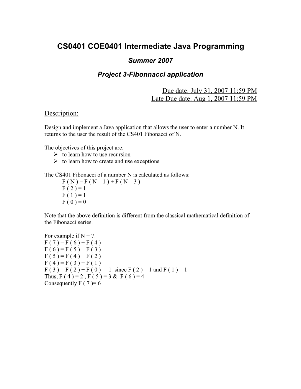 CS0401 COE0401 Intermediate Java Programming s1